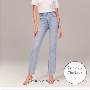 Abercrombie & Fitch the ankle straight ultra high rise